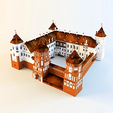 Mir Castle Model 3D model image 1 