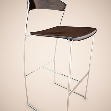 Elegant Barstool 3D model image 1 