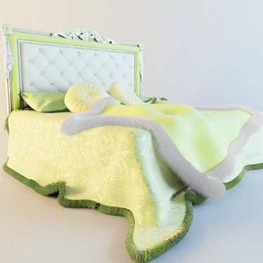 Elegant Dolce Rosa Bed 3D model image 1 