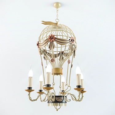 Effe-Bi Mongolfiera Chandelier 3D model image 1 