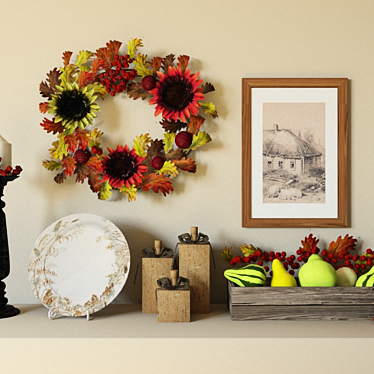 decorative set of autumn