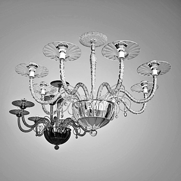 Elegant Crystal Chandelier 3D model image 1 