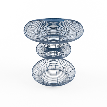 Netherlands-inspired Metal Blue Decor 3D model image 1 