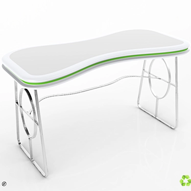 Minimalist Plastic Table - Memphis 3D model image 1 