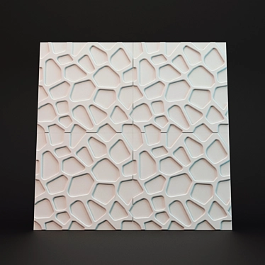 Sculptural 3D Wall Panel: Artpole 3D model image 1 