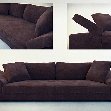 Title: Spark Verona Fabric Sofa Bed 3D model image 1 