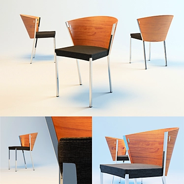 Elegant Calligaris Mya Woodchair 3D model image 1 