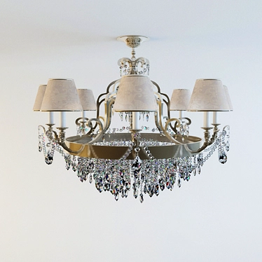 Elegant Masiero Ottocento Chandelier 3D model image 1 