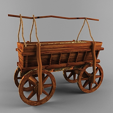 Decorative Cart with Materials 3D model image 1 