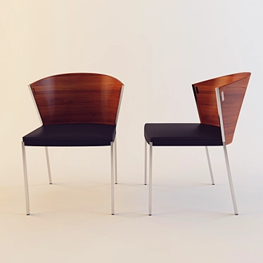 Calligaris Mya Wood Dining Chair 3D model image 1 