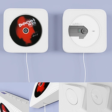Minimalist Muji Wall CD Player 3D model image 1 