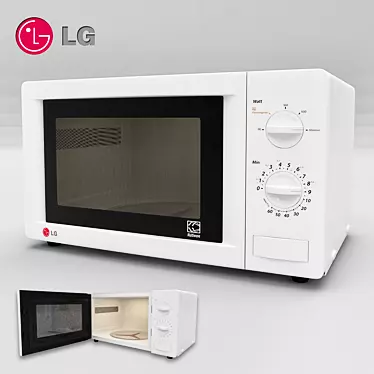 Sleek LG Microwave - Fast & Efficient 3D model image 1 