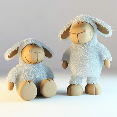 Title: Adorable Standing Lamb Figurine 3D model image 1 