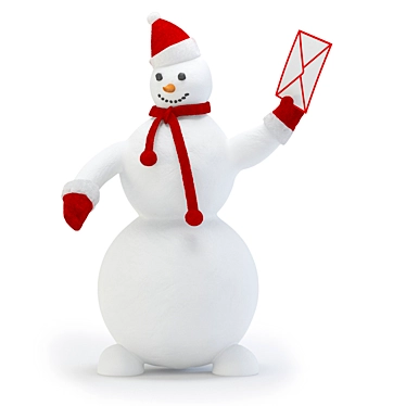 Frosty Snowman Figurine 3D model image 1 