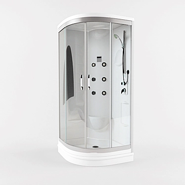 Luxury German Shower Cabin: Sense 90x90 3D model image 1 