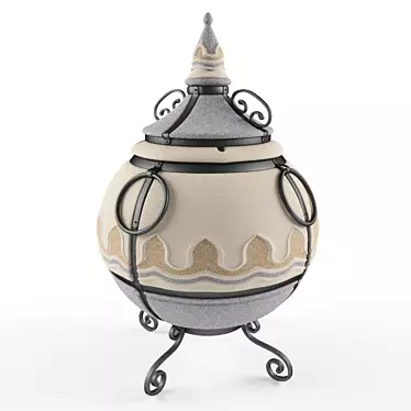 Ceramic Charcoal Grill 3D model image 1 