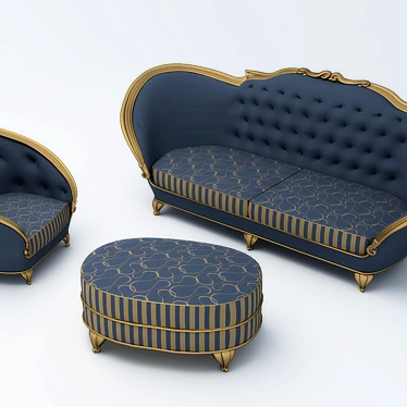 Elegant Goldconfort Eden Set 3D model image 1 