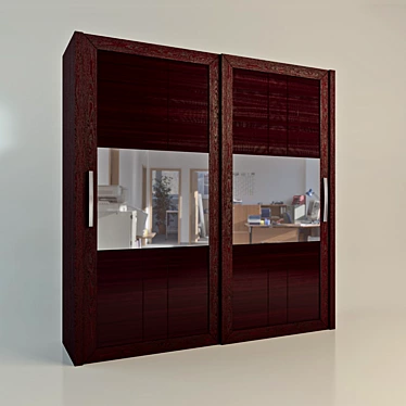 Vogue Mirrored Wardrobe 3D model image 1 