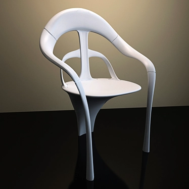 Elegant Bone Chair 3D model image 1 
