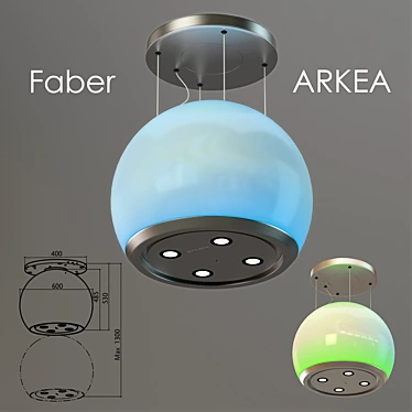 Faber ARKEA Extractor Hood 3D model image 1 