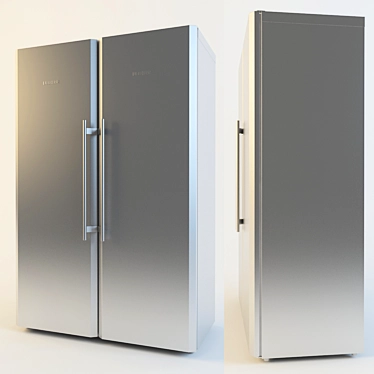 Liebherr SBSesf 7212: Spacious Two-door Fridge with Side Freezer 3D model image 1 