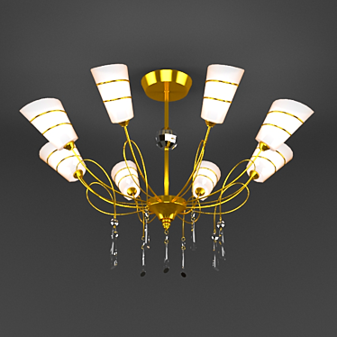 Elegant Crystal Chandelier - Imported from China 3D model image 1 