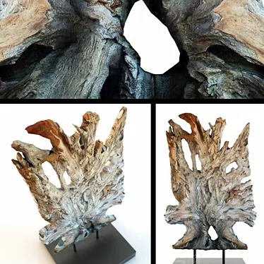 Rustic Wood Art Décor 3D model image 1 