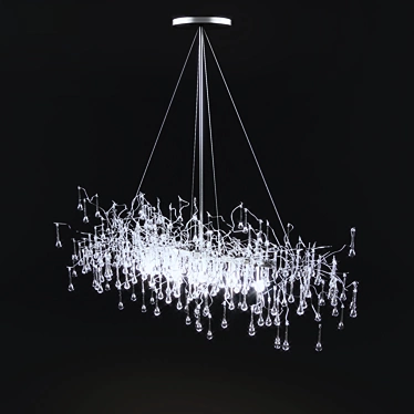 Elegant Lucinda Branch Chandelier 3D model image 1 