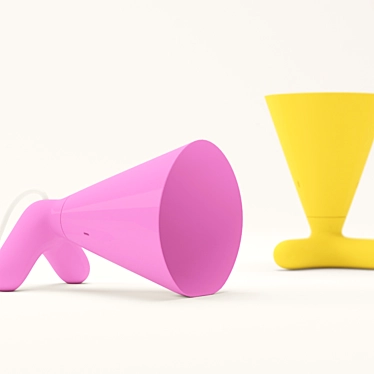 Versatile Silicone YORKY Lamp: Pink, White, Yellow Options 3D model image 1 