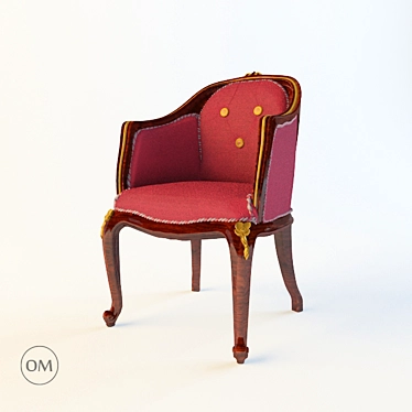 Elegant Swivel Chair with Adjustable Height 3D model image 1 