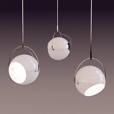 Beluga White Pendant Light | Fabbian 3D model image 1 