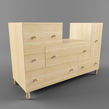Sleek Storage Solution: IKEA PS 2012 Commode 3D model image 1 