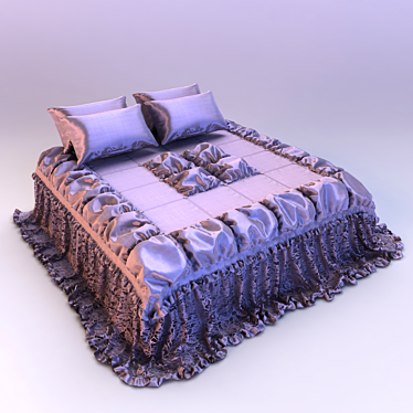 Cozy Retreat: Bedspread for Dreamy Nights 3D model image 1 