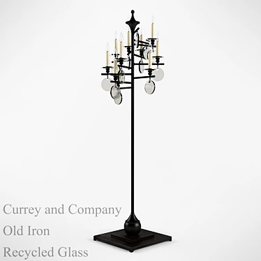 Currey and Company 8032 Old Iron Recycled Glass