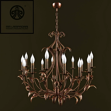 Elegante Handcrafted Chandelier: MM Lampadari 3D model image 1 