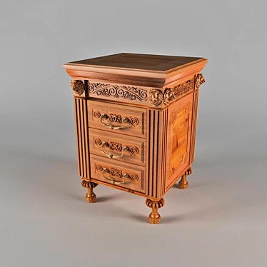 Elegant Classic Nightstand 3D model image 1 