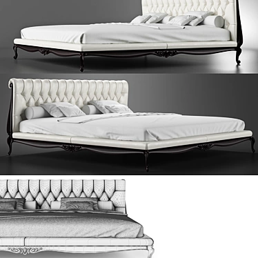 Elegant Classic Sansone Bed 3D model image 1 