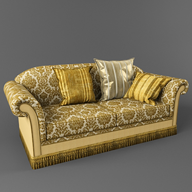 Elegant Two-Seater Sofa: Angelo Cappellini OWEN 3D model image 1 