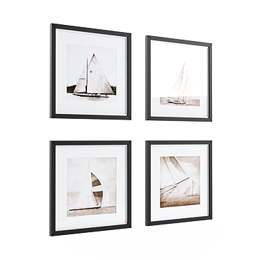 Sailboat Frames Set 3D model image 1 