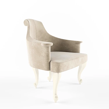 Ipe Cavalli Ziska: Glamorous Art Deco Chair 3D model image 1 