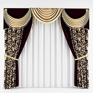 Elegant Drapery for Perfect Ambience 3D model image 1 