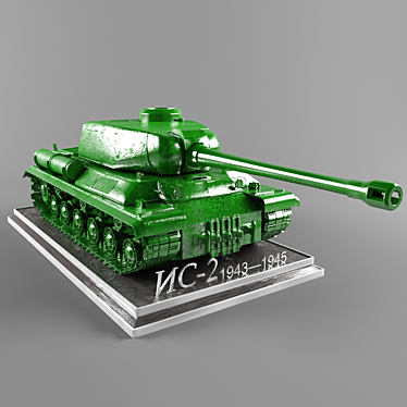 Authentic IS-2 Tank Model 3D model image 1 