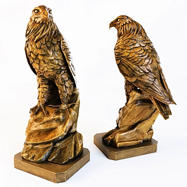 Majestic Eagle Sculpture 3D model image 1 