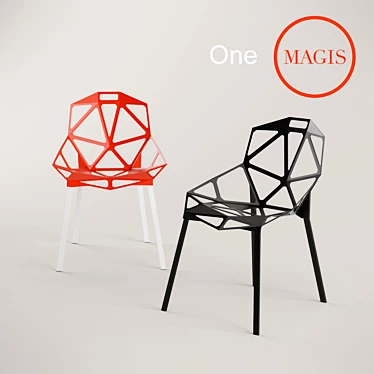 Sleek Stacking Chair by Magis 3D model image 1 