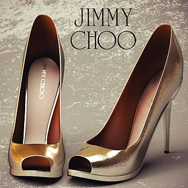 Genuine Leather Jimmy Choo Heels 3D model image 1 