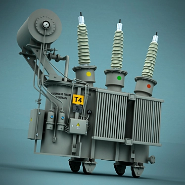 High Voltage Transformer 3D model image 1 