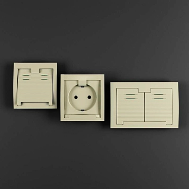 Versatile Socket Switch 3D model image 1 