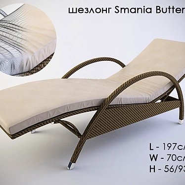 Smania Butterfly Lounge Chair: Elegant Comfort for Relaxation 3D model image 1 