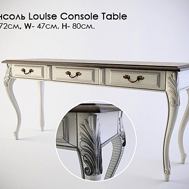 Sleek Louise Console Table: Elegant and Functional 3D model image 1 