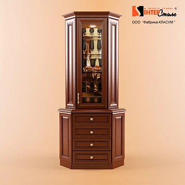 Interstile Corner Buffet - Larisa T Oak 5 3D model image 1 